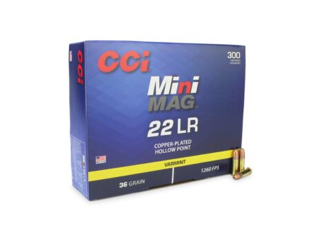 CCI Mini-Mag High Velocity 22 LR 36 Gr Plated Lead HP (Box)