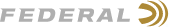Alt text: Federal logo featuring bold gray text and a distinctive gold graphic element, symbolizing reliability and strength.