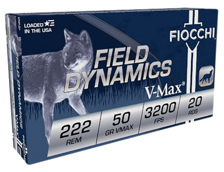 Fiocchi Field Dynamics 222 Remington 50 Grain V-Max (Box)