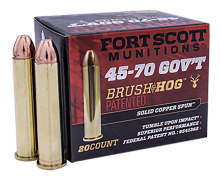 Fort Scott Munitions Tumble Upon Impact 45-70 Gov 300 Grain Solid Copper Spun (Box)