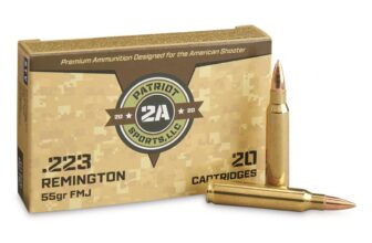 Patriot Sports, .223 Remington, FMJ, 55 Grain, 20 Rounds