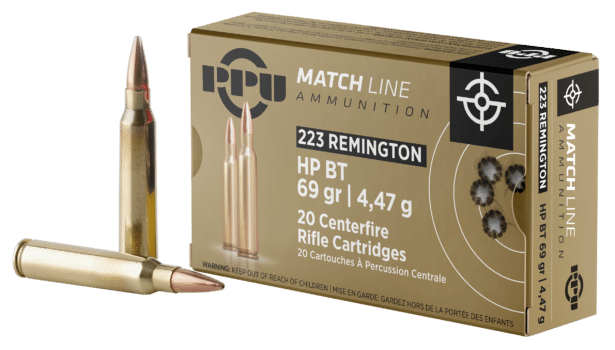 PPU Match 223 Rem 69 Gr HPBT 20 Rounds (Box)