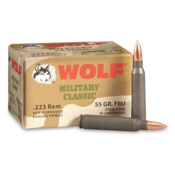 Wolf, Military Classic, .223 Remington, FMJ, 55 Grain, 20 Rounds