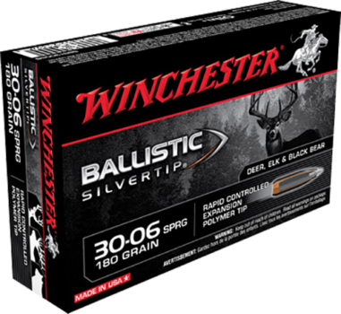 Winchester Ballistic Silvertip 30-06 Springfield 180 Grain Rapid Controlled Expansion Polymer Tip (Box)