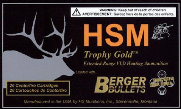Hsm Trophy Gold 6.5x55 Swedish 130 Grain Berger Hunting VLD Match (Box)