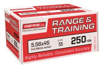 Norma Range & Training, 5.56x45mm NATO, FMJ, 55 Grain, 250 Rounds