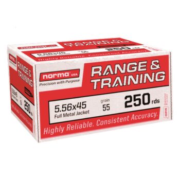 Norma Range & Training, 5.56x45mm NATO, FMJ, 55 Grain, 250 Rounds